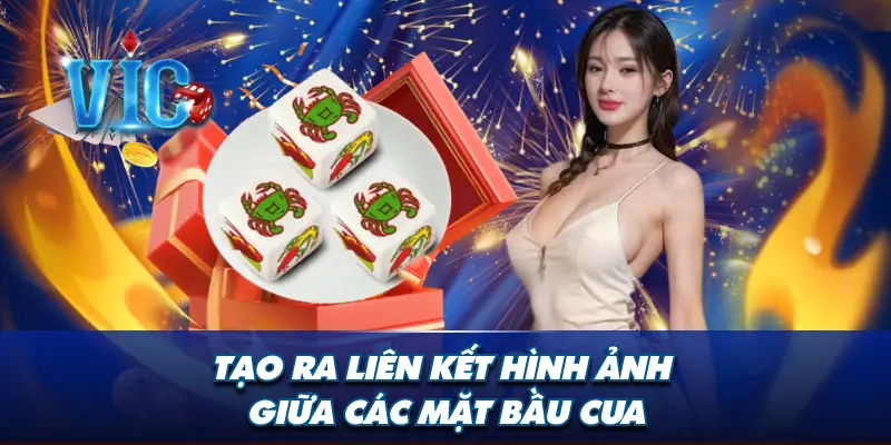 Tạo ra liên kết hình ảnh giữa các mặt bầu cua